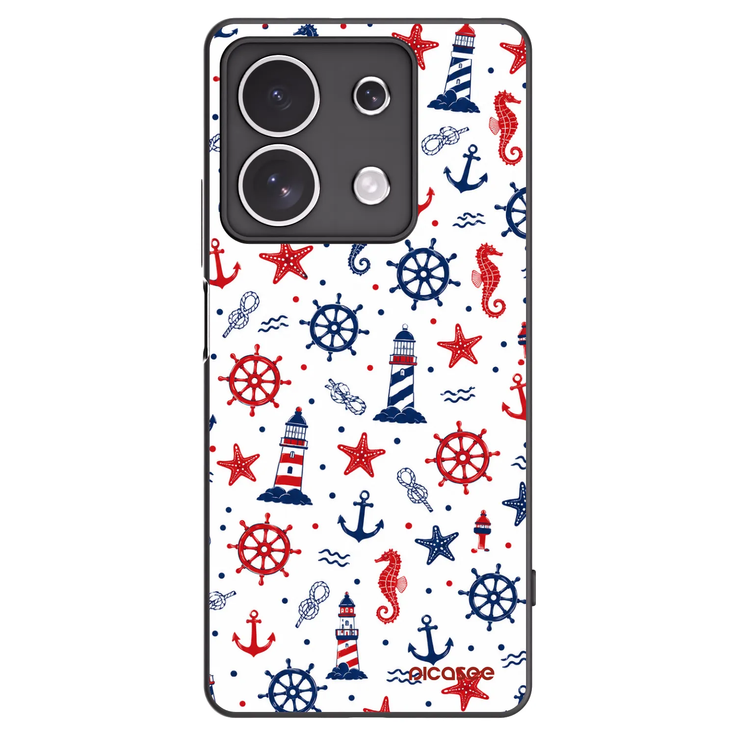 Picasee silikonowe czarne etui na Xiaomi Redmi Note 13 4G - Sailor Vibes