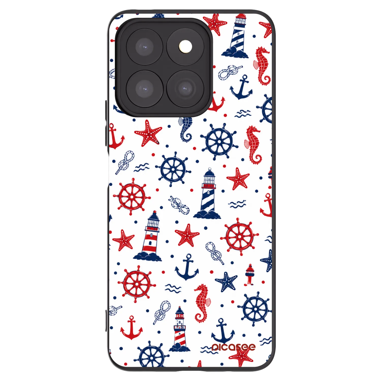 Picasee silikonowe czarne etui na Honor X8b - Sailor Vibes