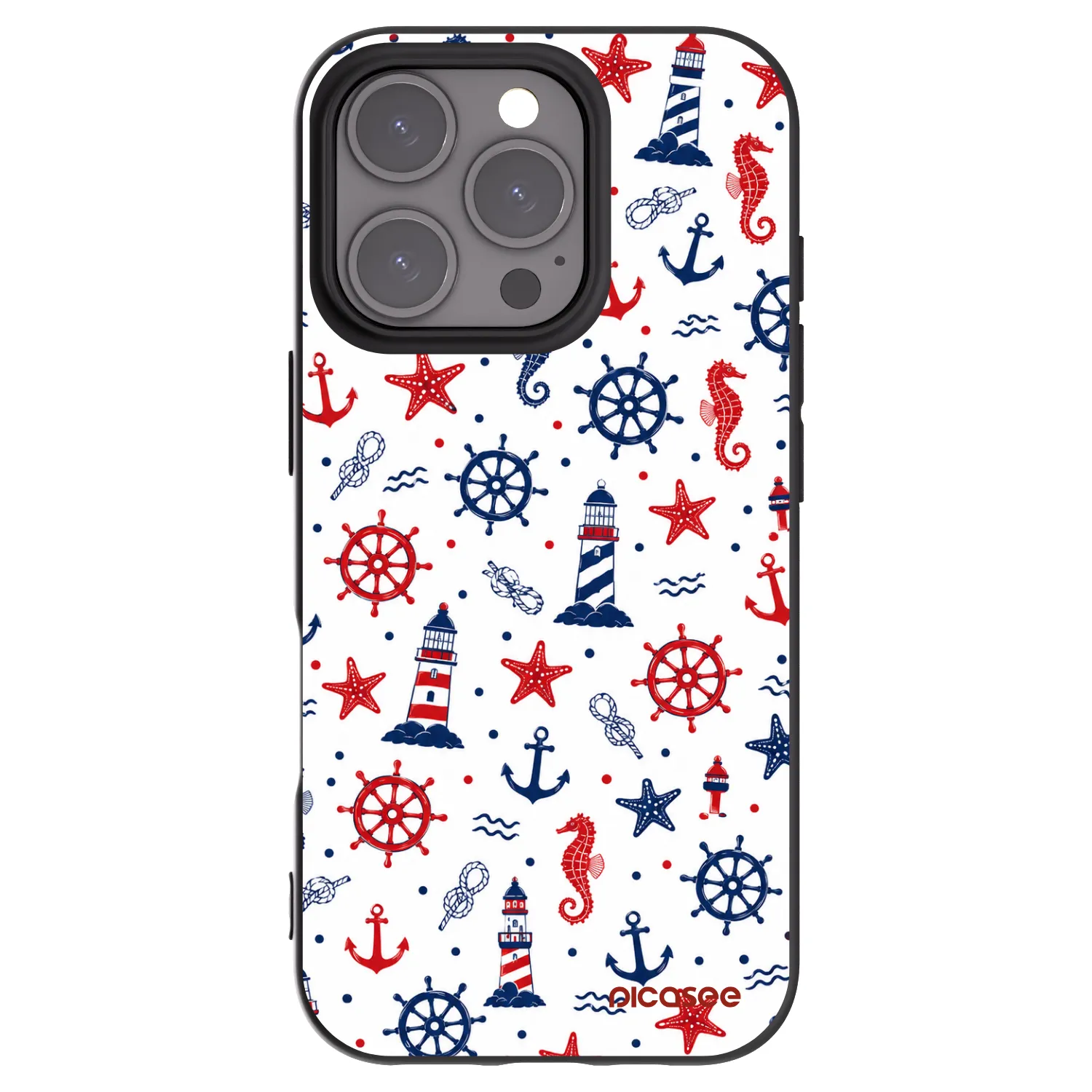 Picasee silikonowe czarne etui na Apple iPhone 16 Pro - Sailor Vibes