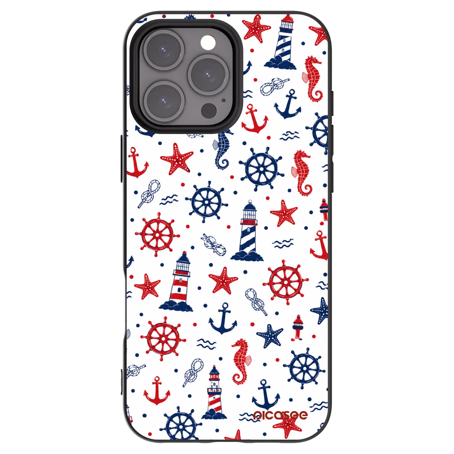 Picasee silikonowe czarne etui na Apple iPhone 16 Pro Max - Sailor Vibes