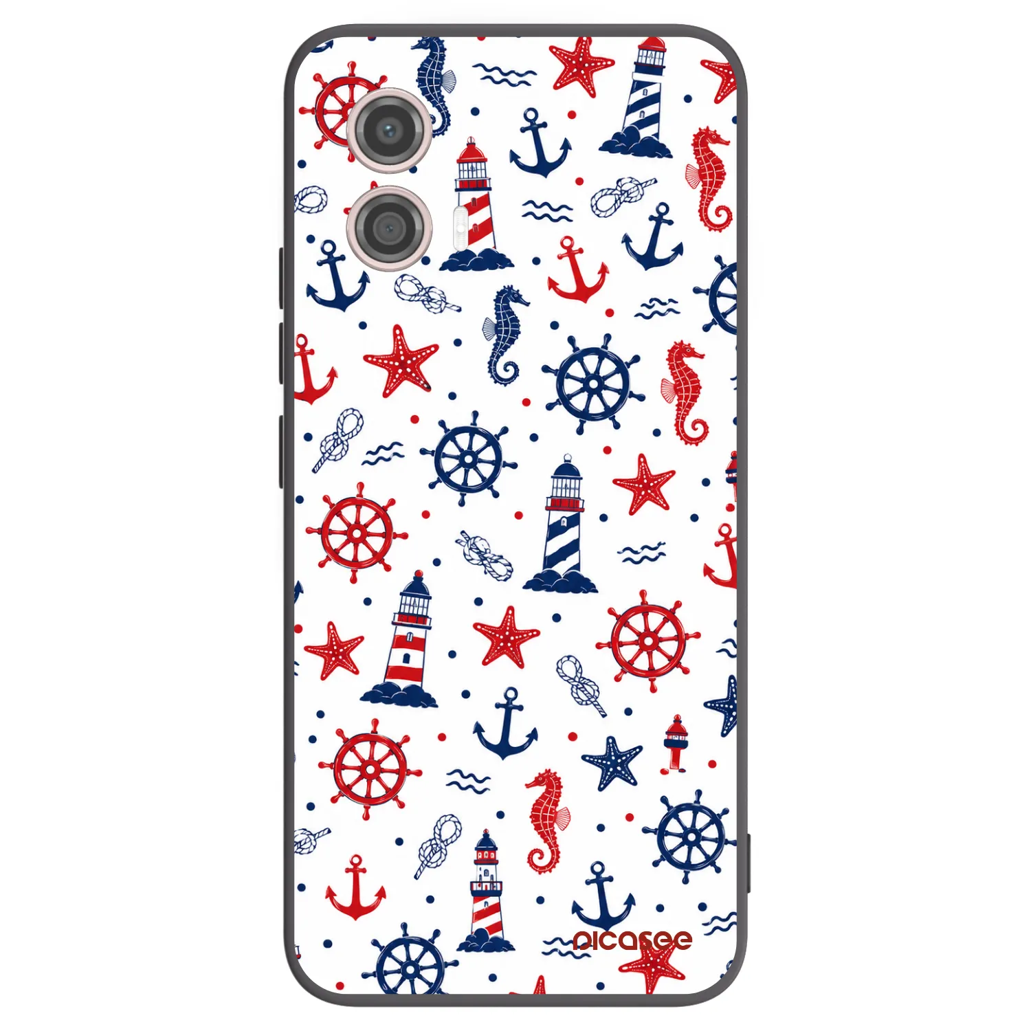 Picasee silikonowe czarne etui na Motorola Moto G53 5G - Sailor Vibes
