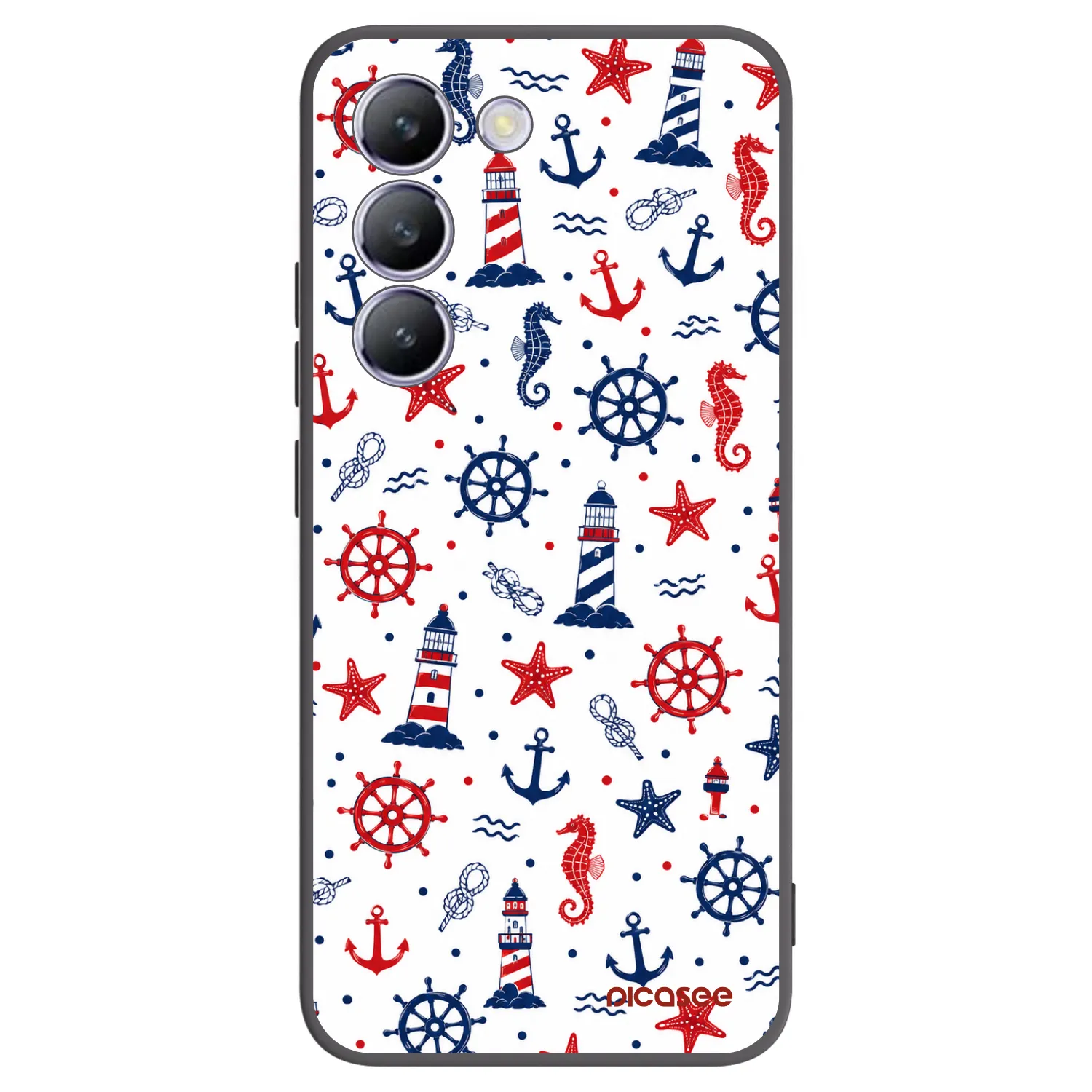 Picasee silikonowe czarne etui na Vivo V40 SE 5G - Sailor Vibes