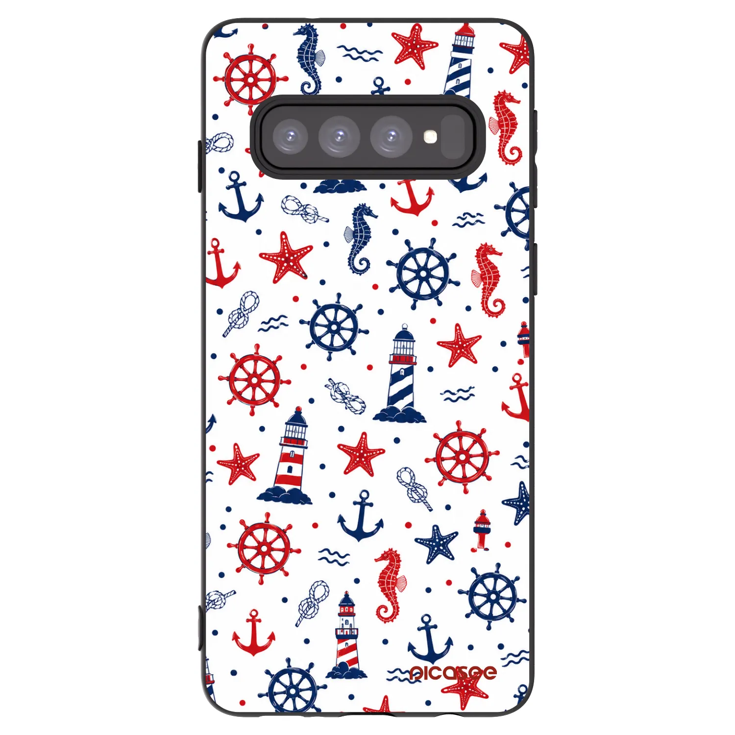 Picasee silikonowe czarne etui na Samsung Galaxy S10 G973 - Sailor Vibes