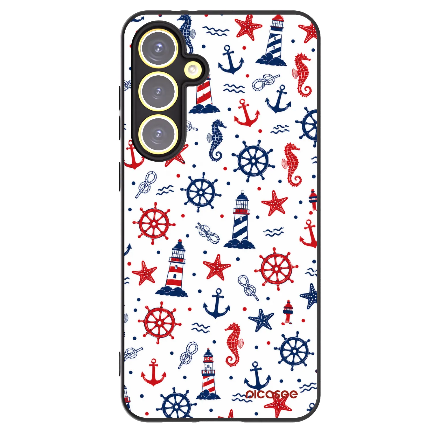 Picasee silikonowe czarne etui na Samsung Galaxy S24 FE S721B - Sailor Vibes