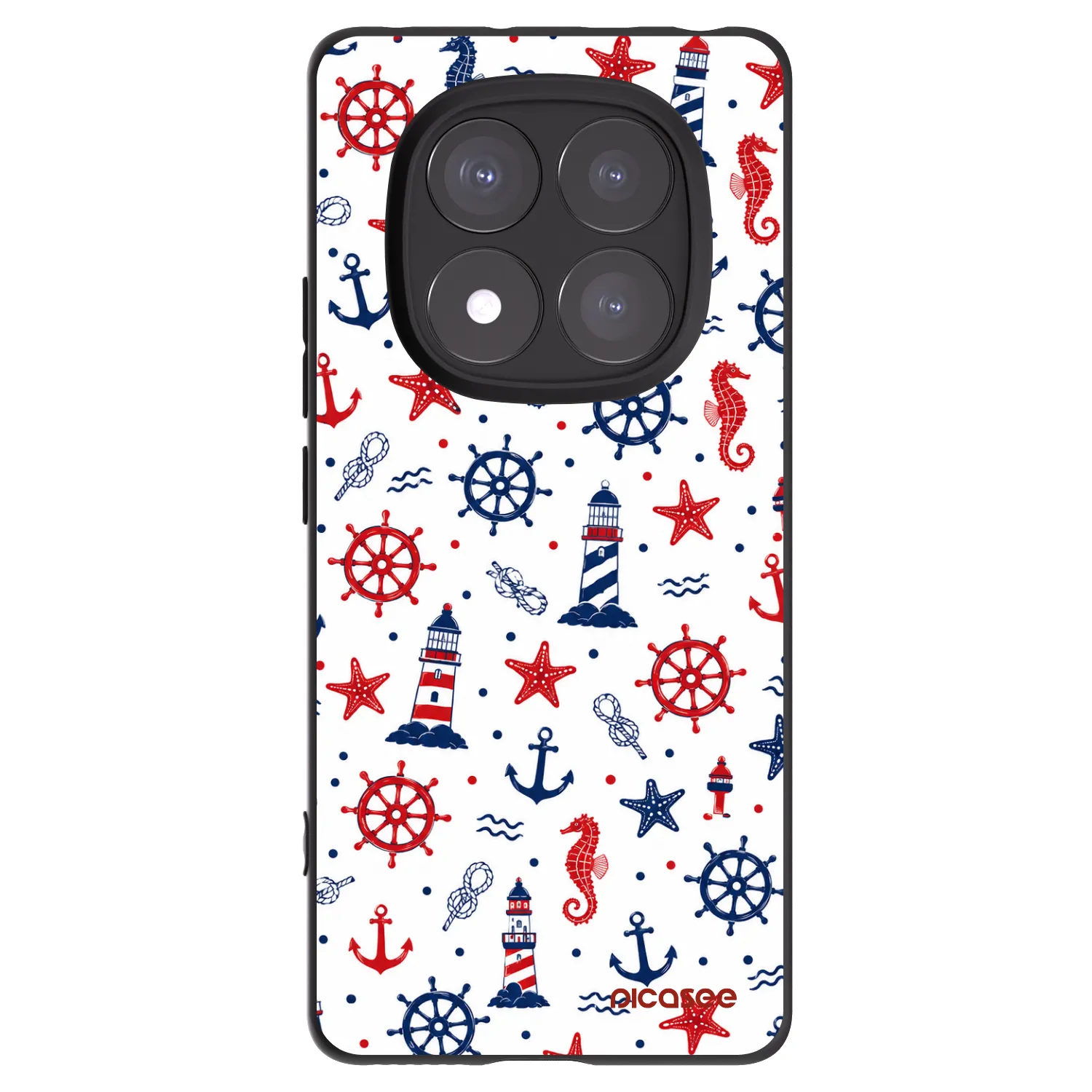 Picasee silikonowe czarne etui na Xiaomi Redmi Note 14 Pro 5G - Sailor Vibes