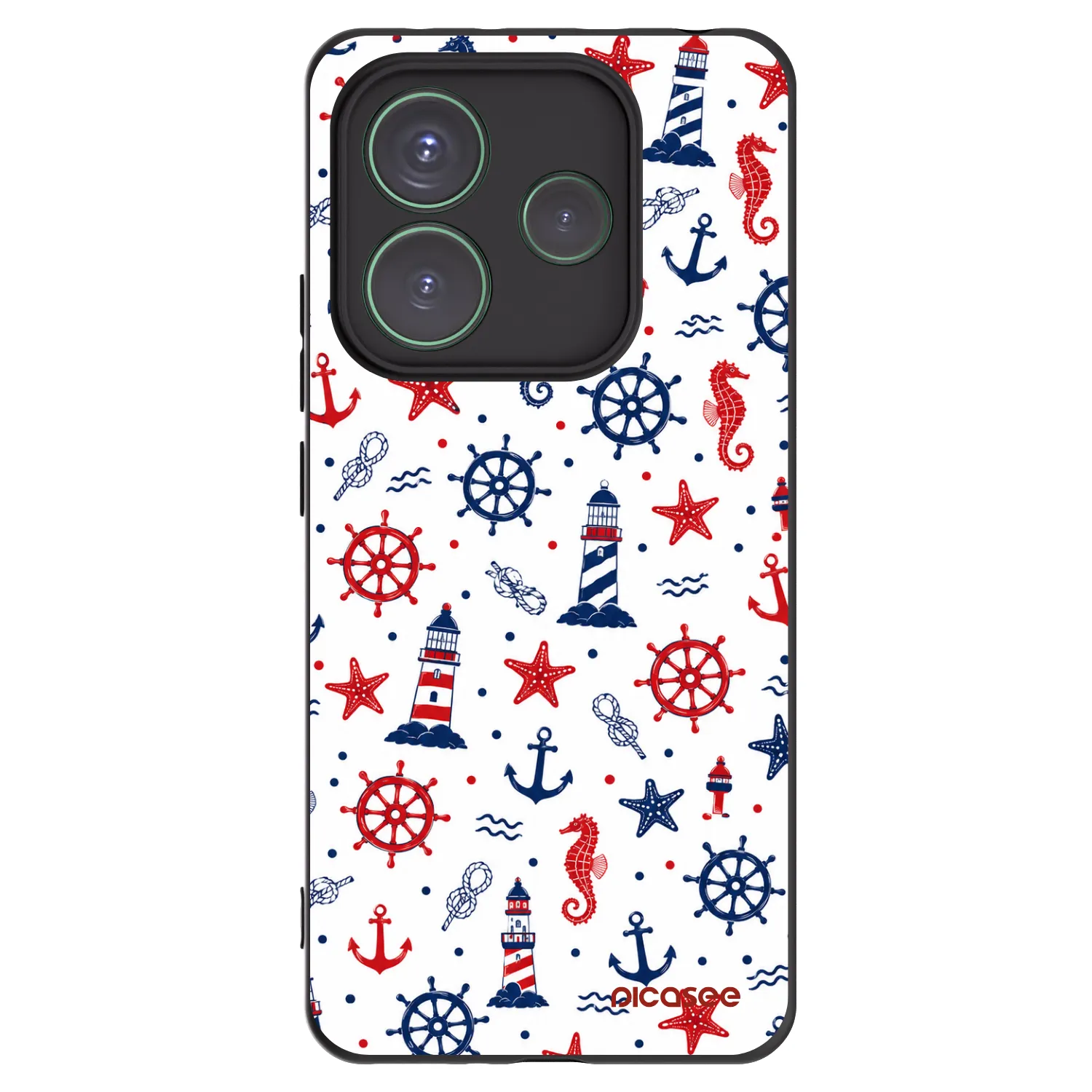 Picasee silikonowe czarne etui na Xiaomi Redmi Note 14 5G - Sailor Vibes