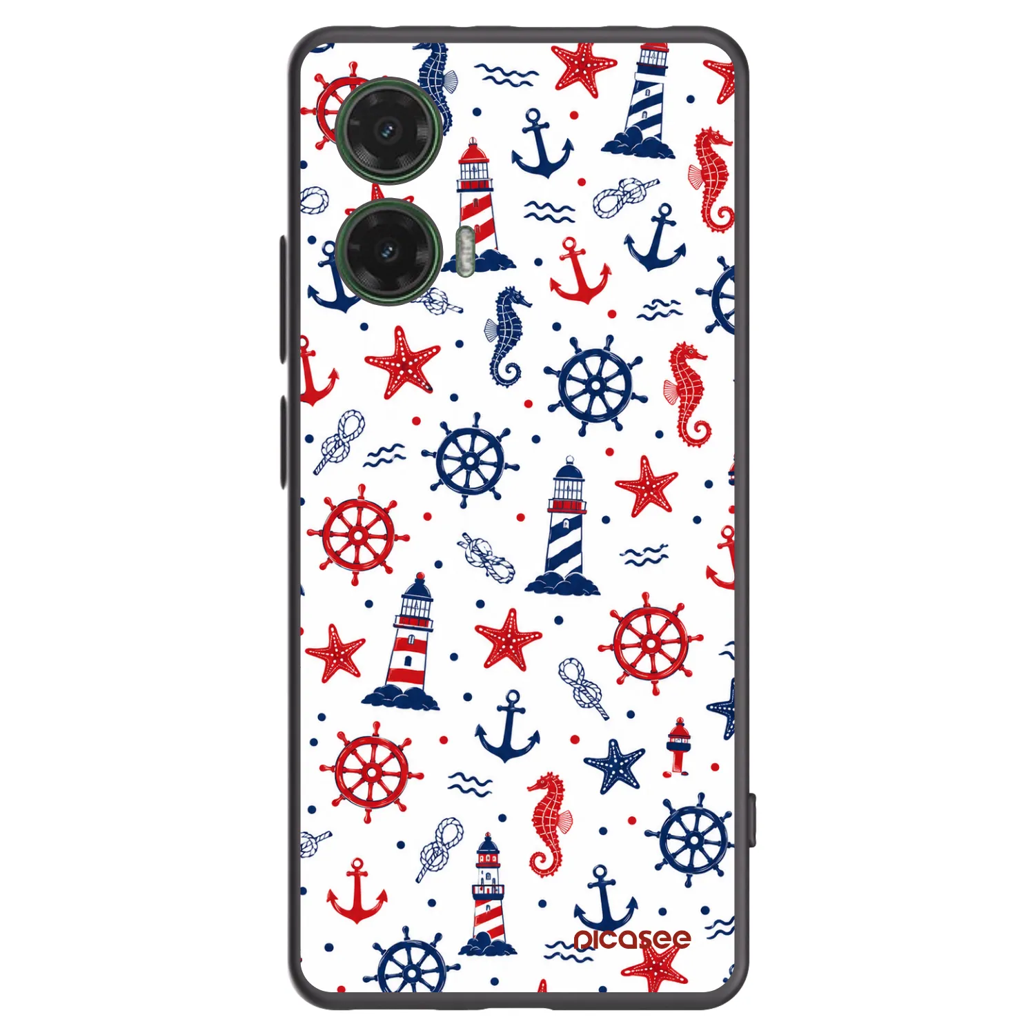Picasee silikonowe czarne etui na Motorola Moto G35 5G - Sailor Vibes
