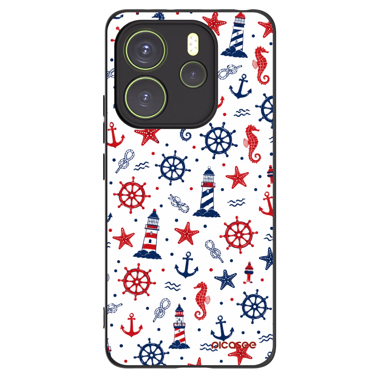 Picasee silikonowe czarne etui na Xiaomi Redmi Note 14 4G - Sailor Vibes