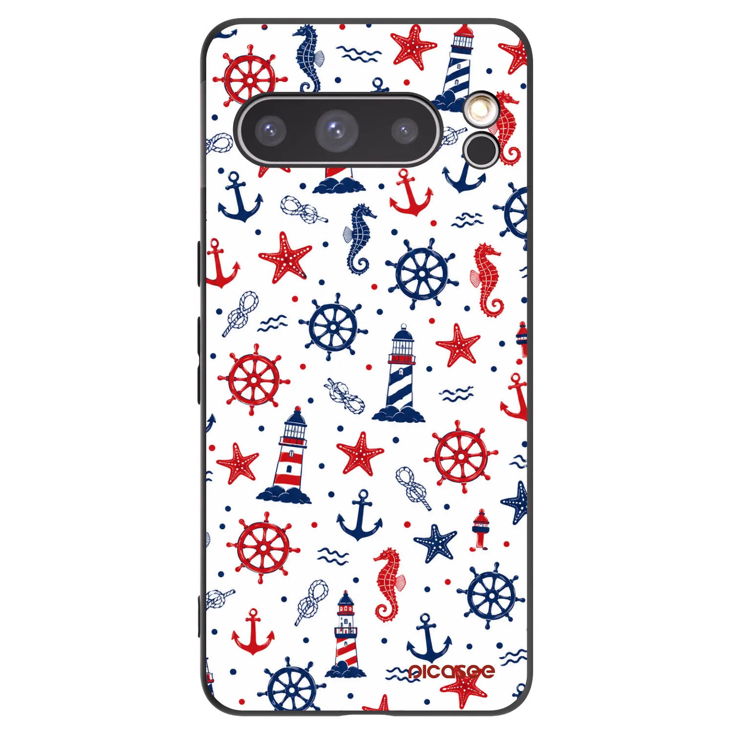 Picasee silikonowe czarne etui na Google Pixel 8 Pro - Sailor Vibes