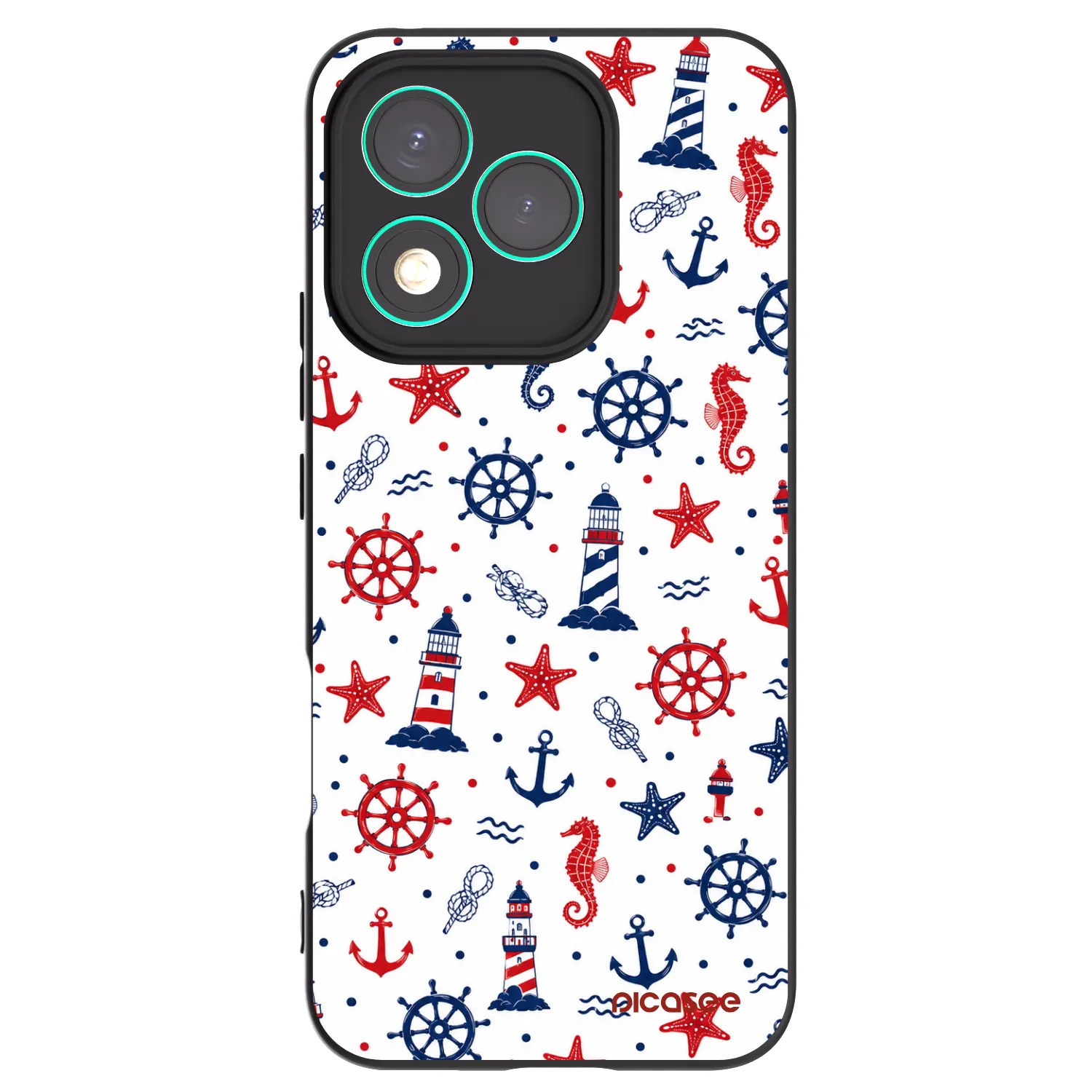 Picasee silikonowe czarne etui na Honor 400 Lite 5G - Sailor Vibes