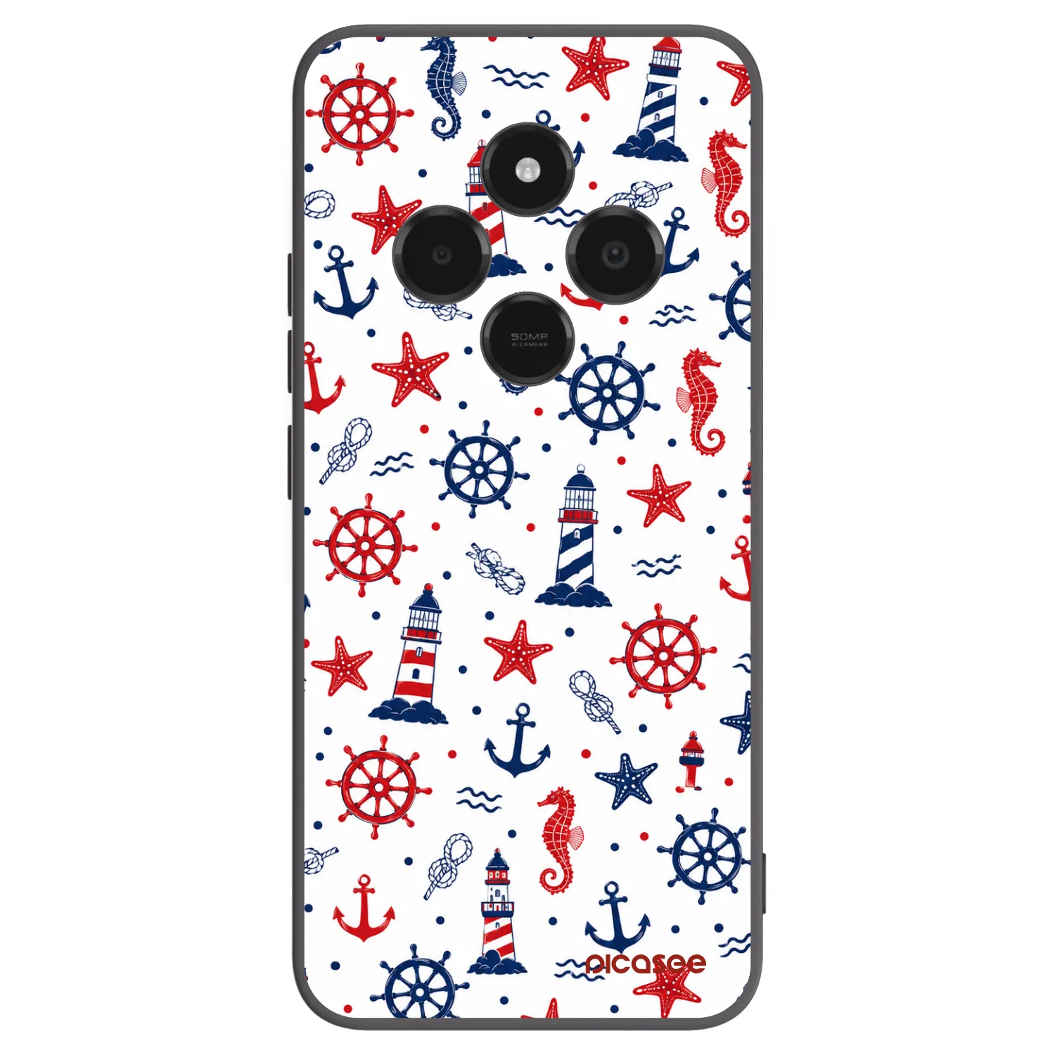 Picasee silikonowe czarne etui na Xiaomi Poco C75 - Sailor Vibes
