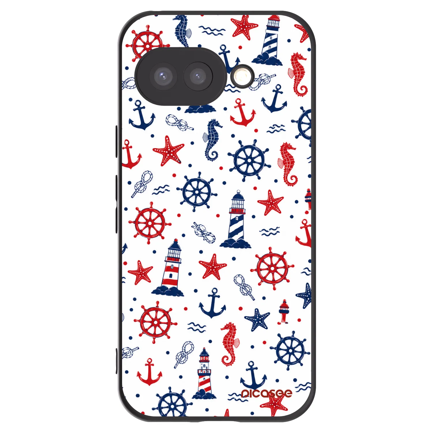 Picasee silikonowe czarne etui na Google Pixel 9a - Sailor Vibes