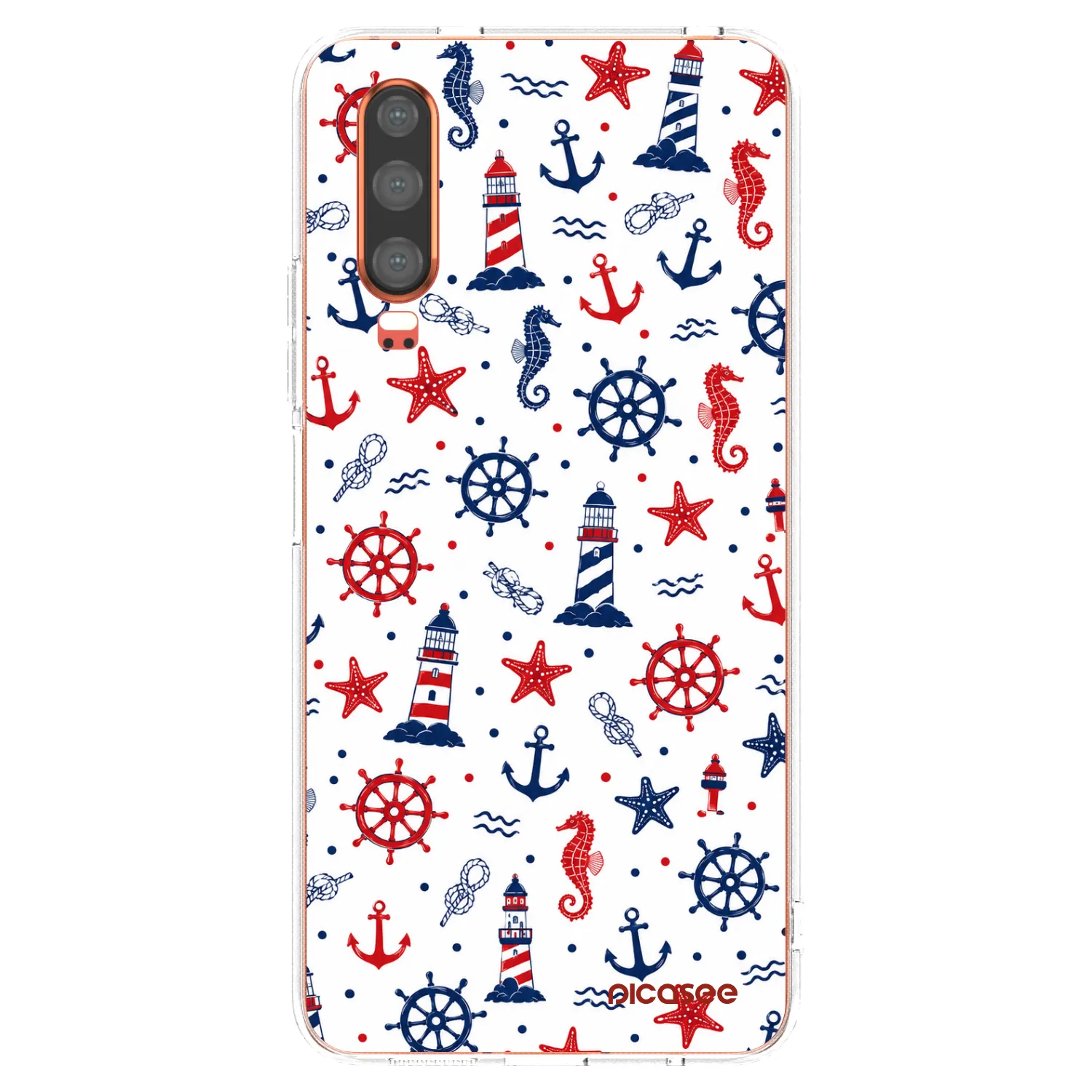 Picasee silikonowe przeźroczyste etui na Huawei P30 - Sailor Vibes