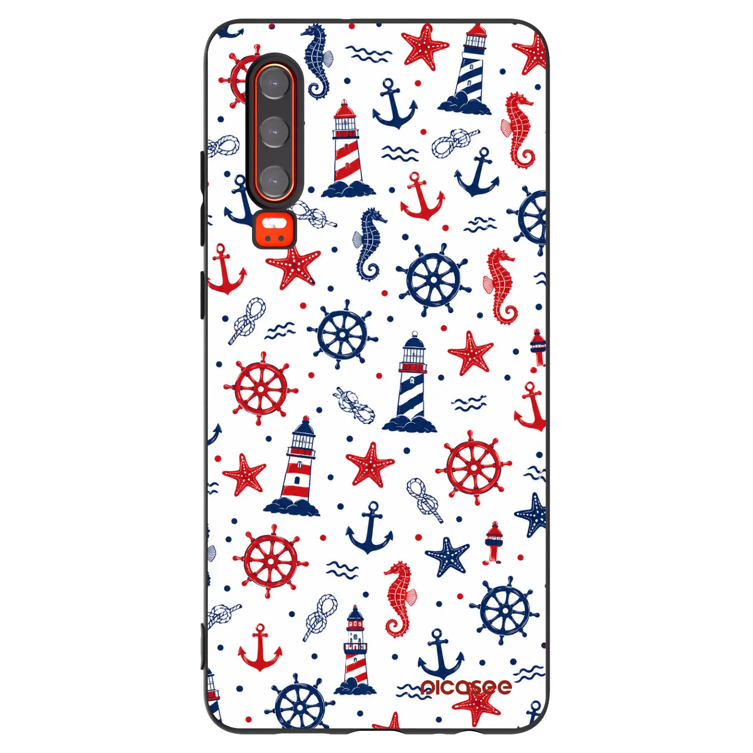 Picasee silikonowe czarne etui na Huawei P30 - Sailor Vibes