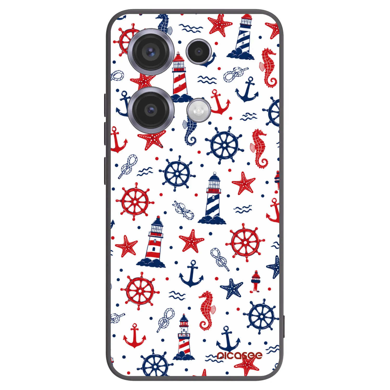 Picasee silikonowe czarne etui na Xiaomi Redmi Note 14S - Sailor Vibes