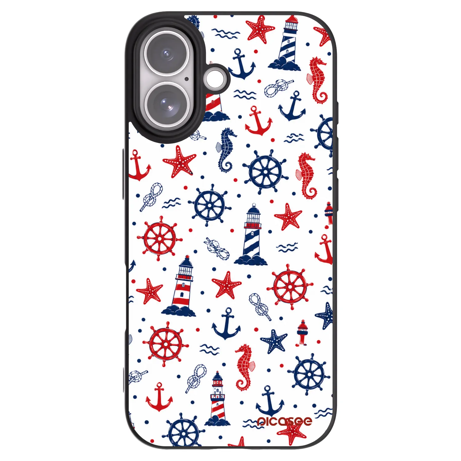 Picasee silikonowe czarne etui na Apple iPhone 17 - Sailor Vibes