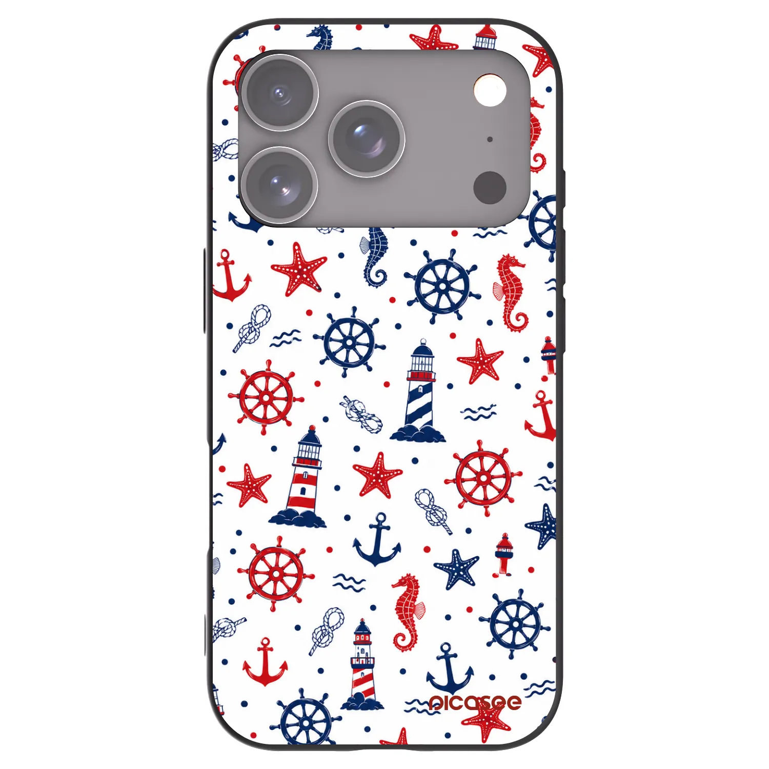 Picasee silikonowe czarne etui na Apple iPhone 17 Pro - Sailor Vibes