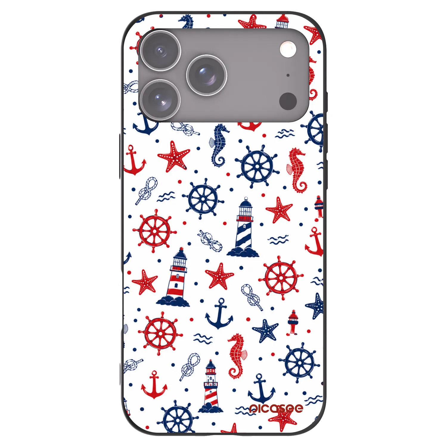 Picasee silikonowe czarne etui na Apple iPhone 17 Pro Max - Sailor Vibes