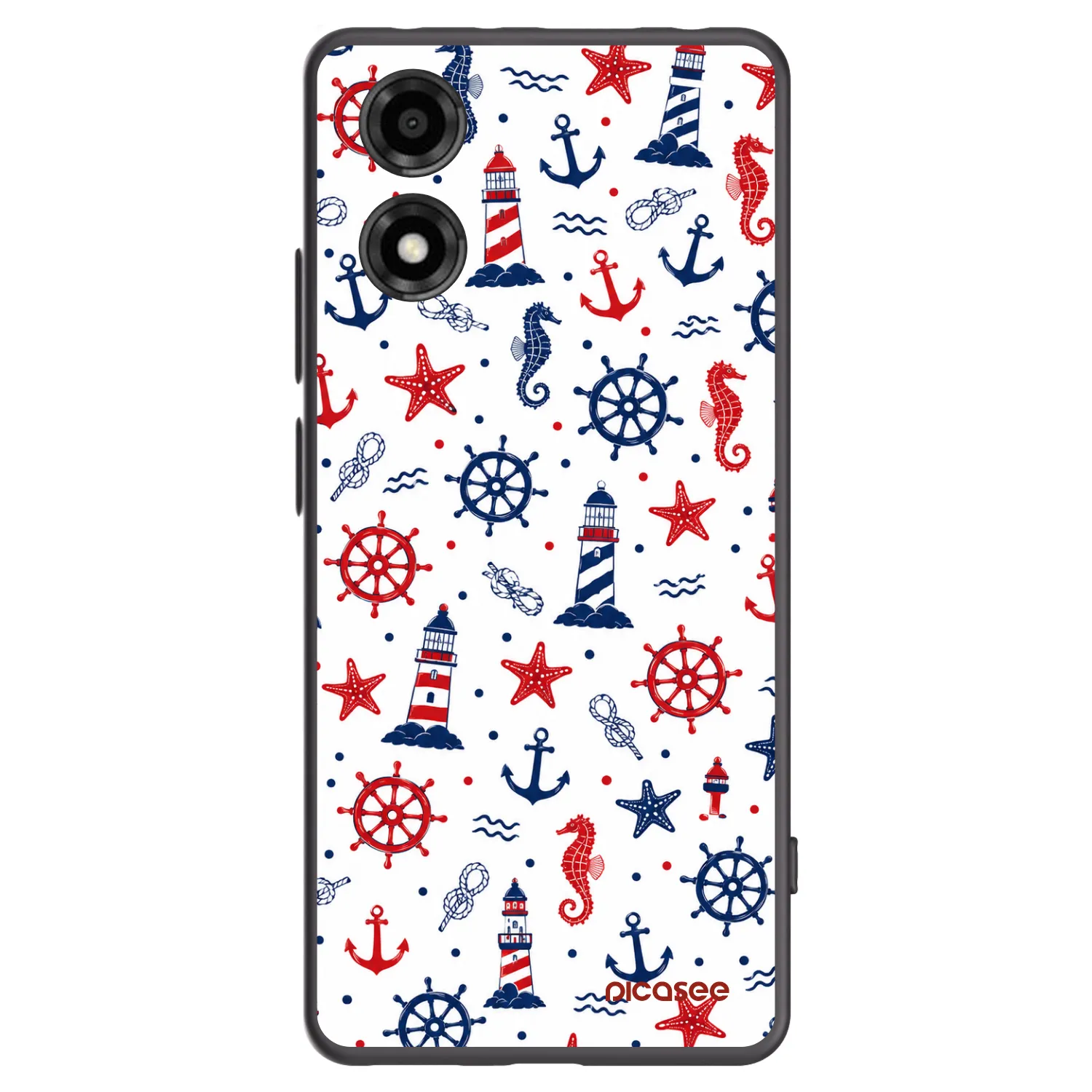 Picasee silikonowe czarne etui na Motorola Moto E14 - Sailor Vibes