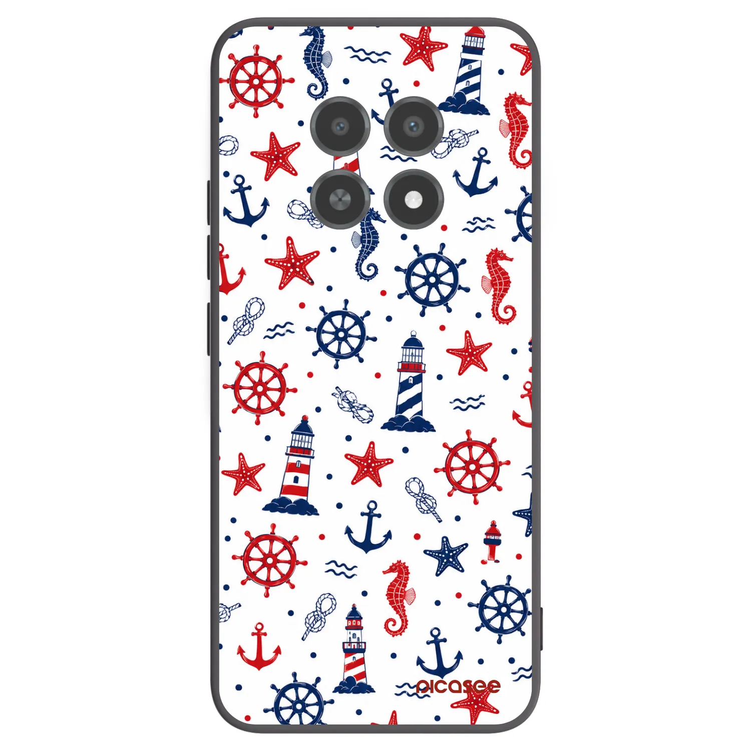 Picasee silikonowe czarne etui na Realme 12X - Sailor Vibes