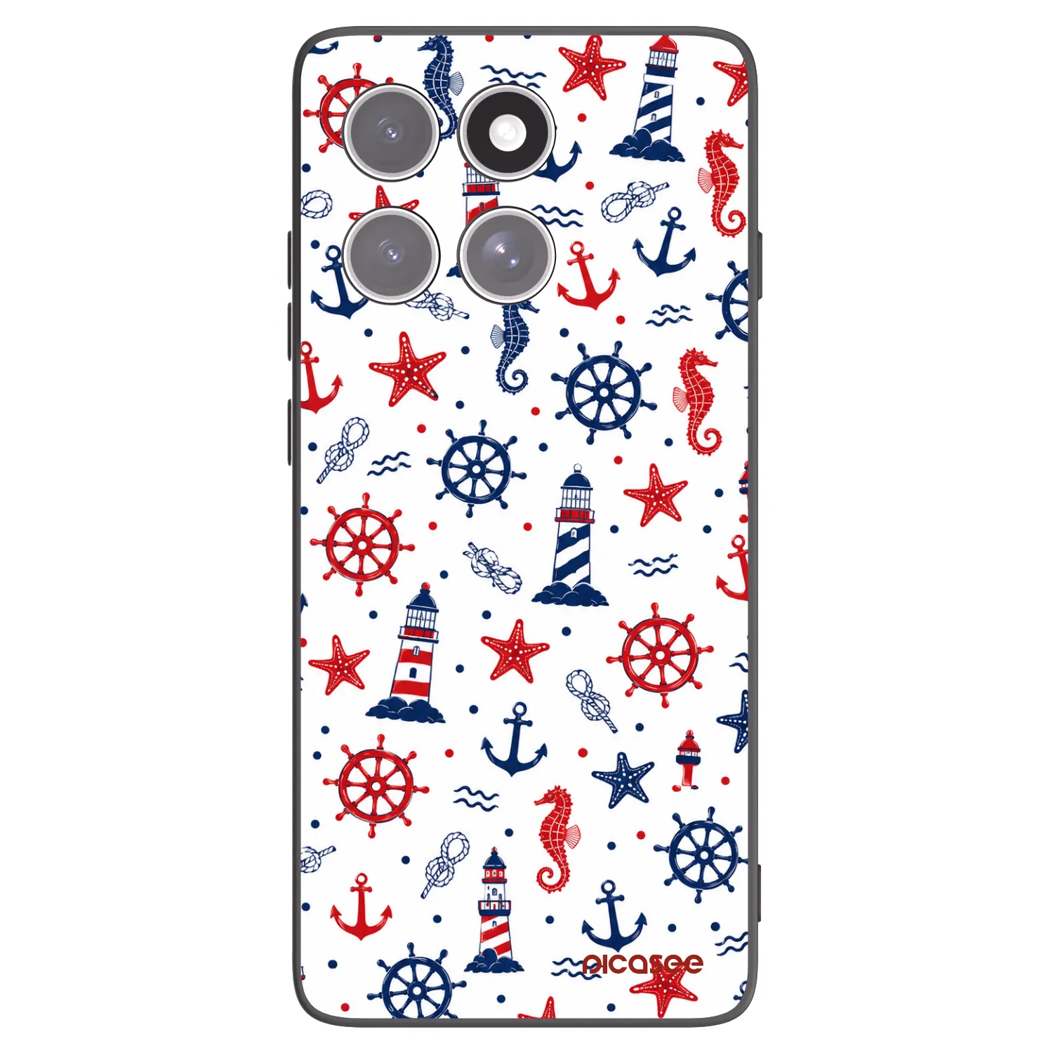 Picasee silikonowe czarne etui na Motorola Edge 60 Pro - Sailor Vibes
