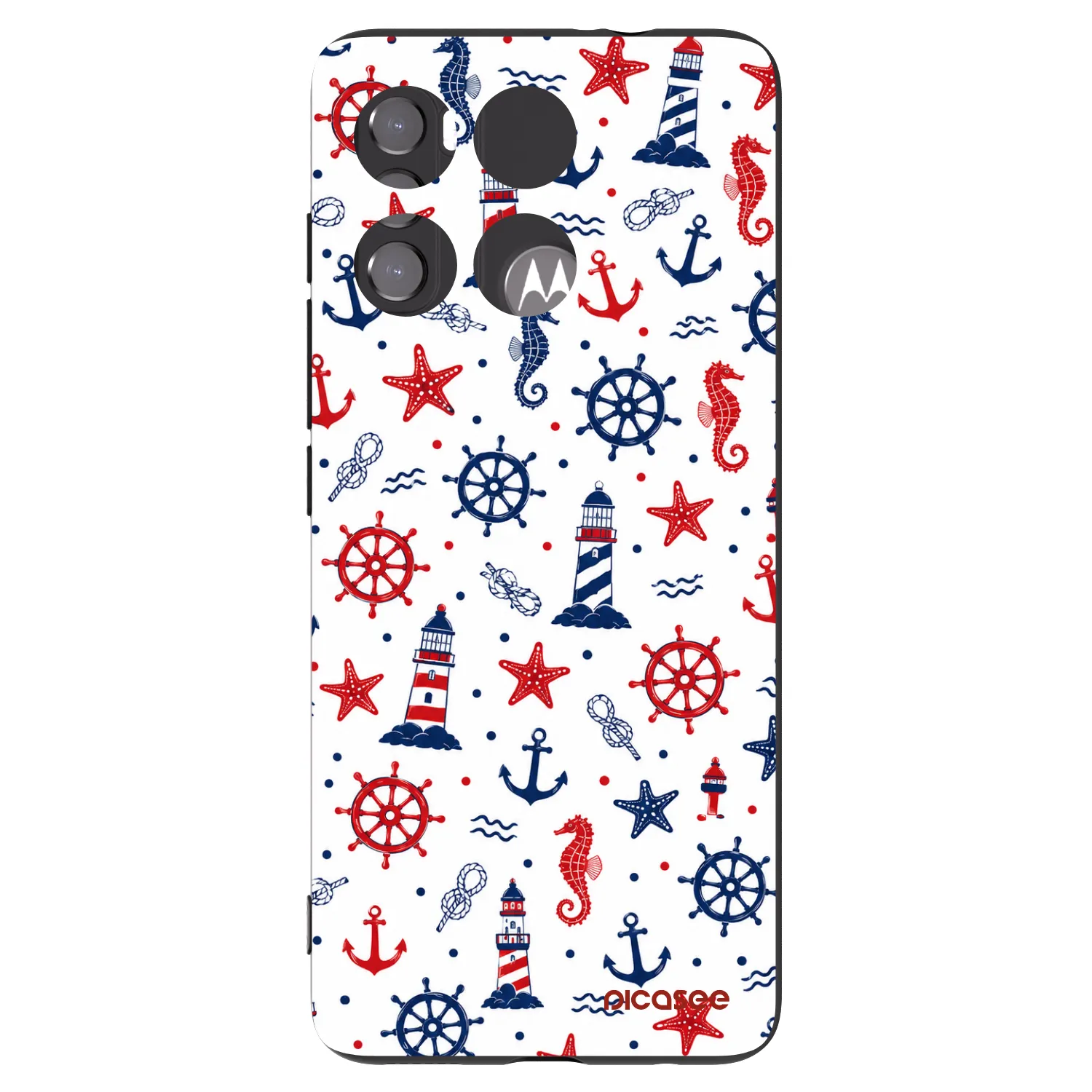 Picasee silikonowe czarne etui na Motorola Edge 60 5G - Sailor Vibes