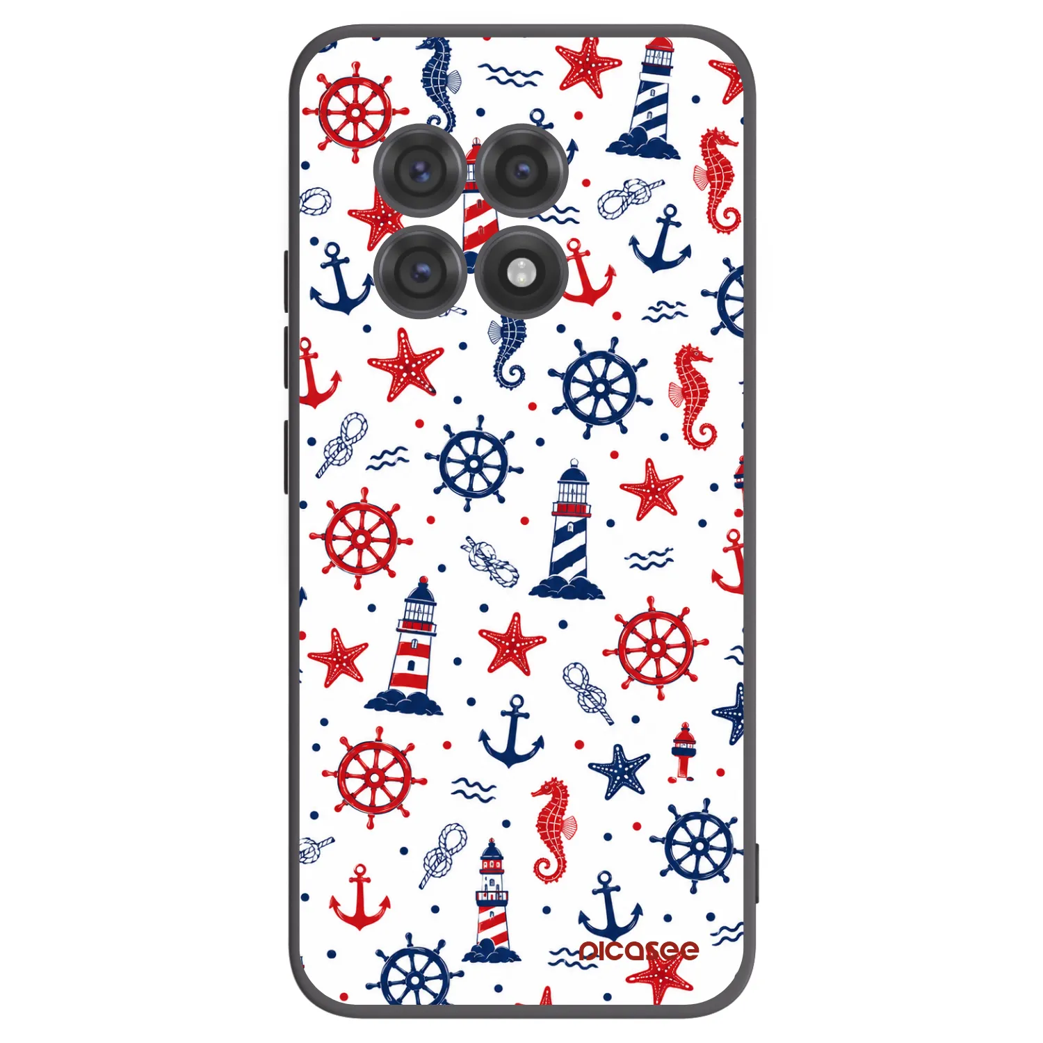 Picasee silikonowe czarne etui na OnePlus 13R 5G - Sailor Vibes