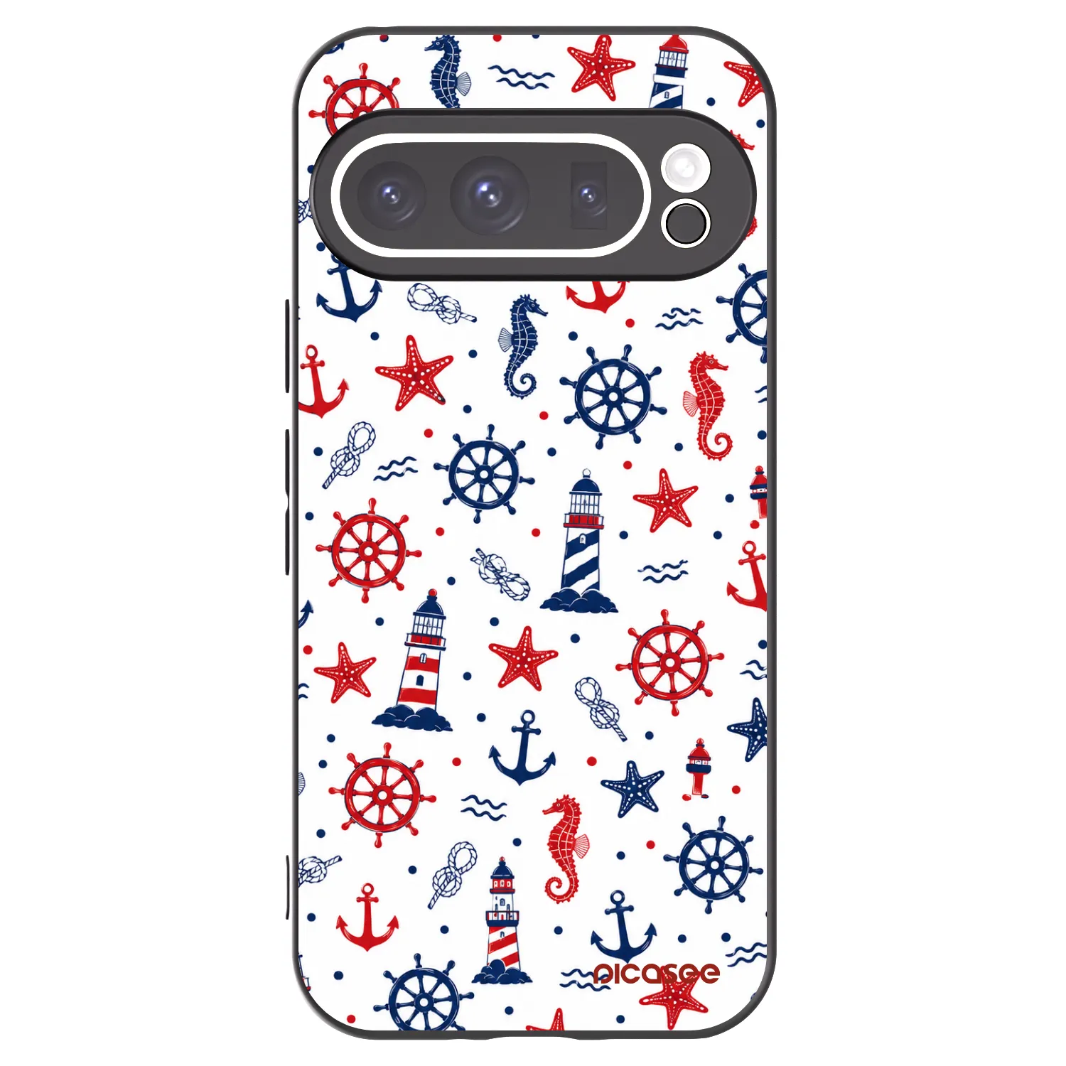 Picasee silikonowe czarne etui na Google Pixel 9 Pro XL - Sailor Vibes