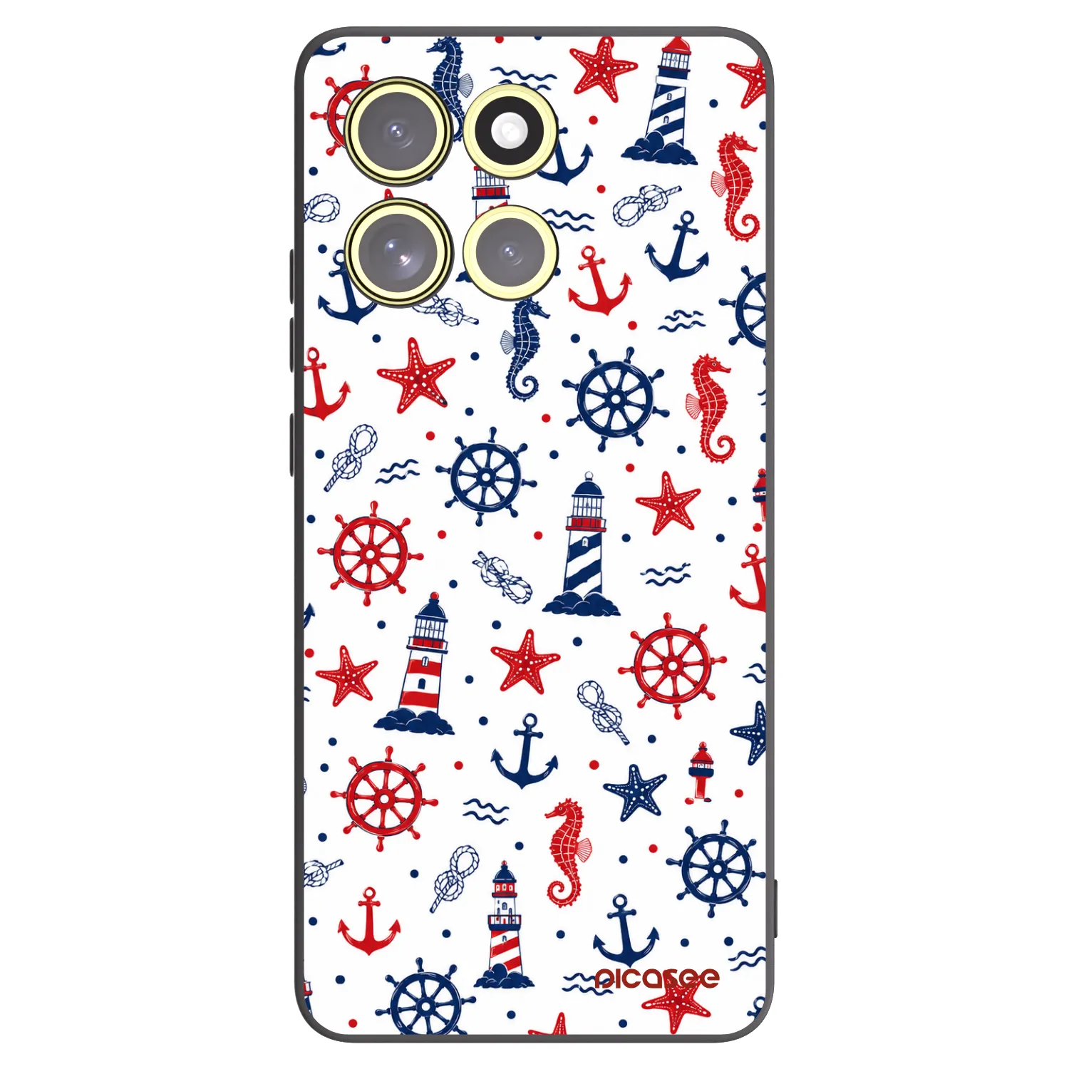 Picasee silikonowe czarne etui na Motorola Moto G86 5G - Sailor Vibes