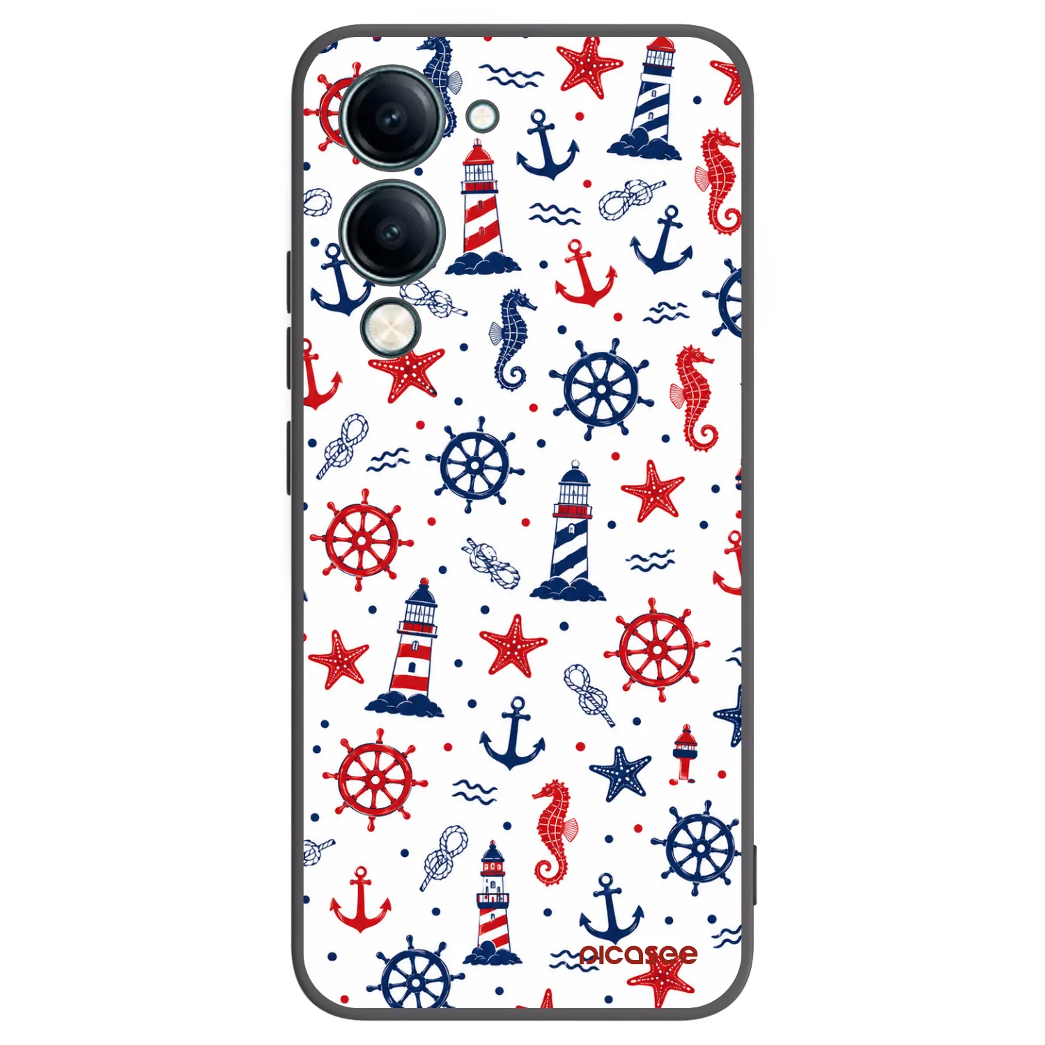 Picasee silikonowe czarne etui na Vivo Y29s 5G - Sailor Vibes