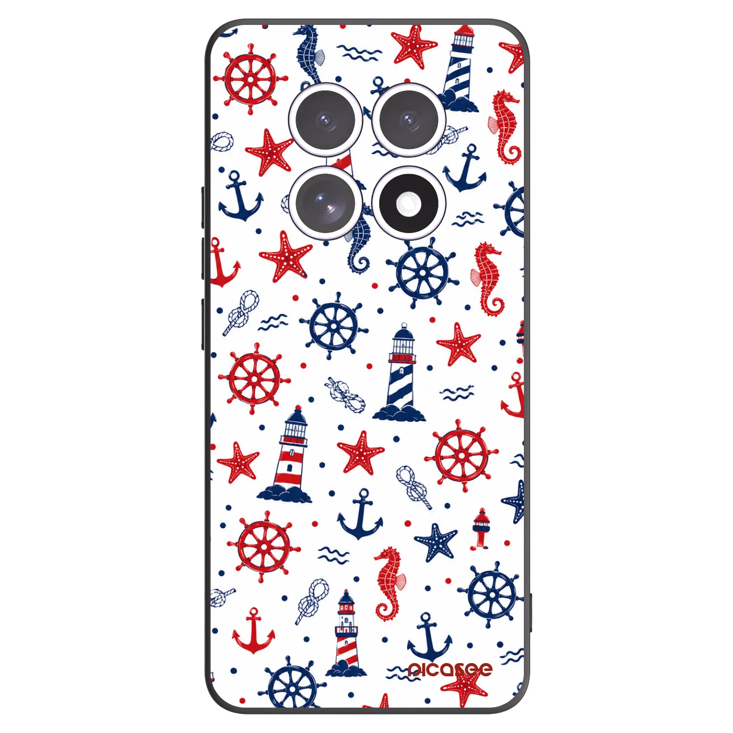 Picasee silikonowe czarne etui na Xiaomi Redmi Note 15 4G - Sailor Vibes