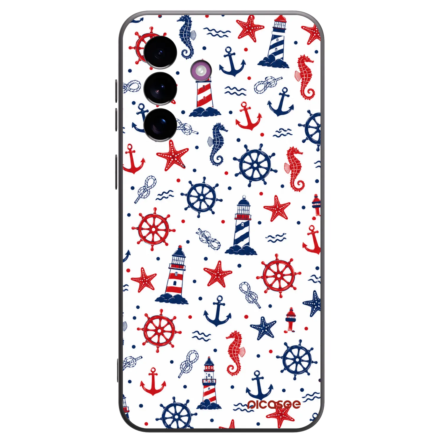 Picasee silikonowe czarne etui na Samsung Galaxy A37 - Sailor Vibes
