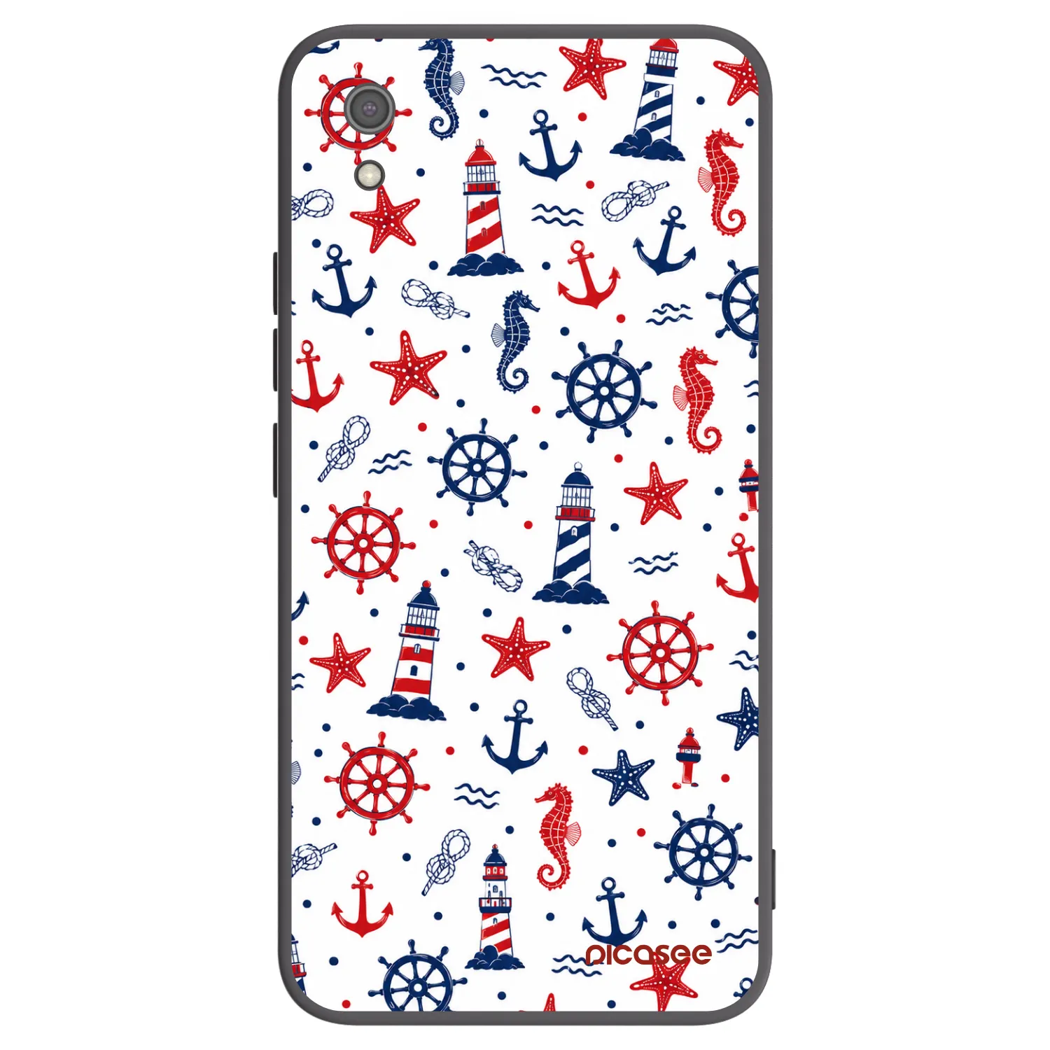 Picasee silikonowe czarne etui na Xiaomi Redmi 7A - Sailor Vibes