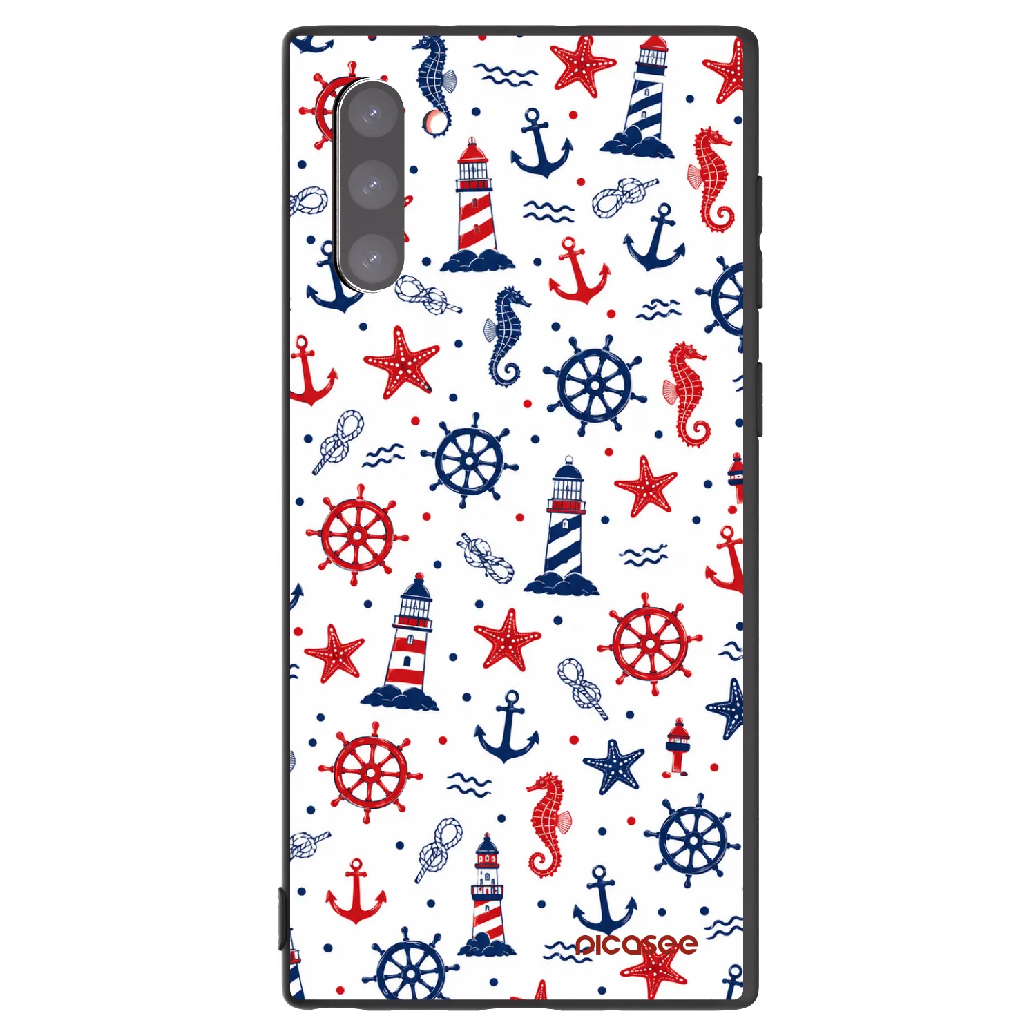 Picasee silikonowe czarne etui na Samsung Galaxy Note 10 N970F - Sailor Vibes