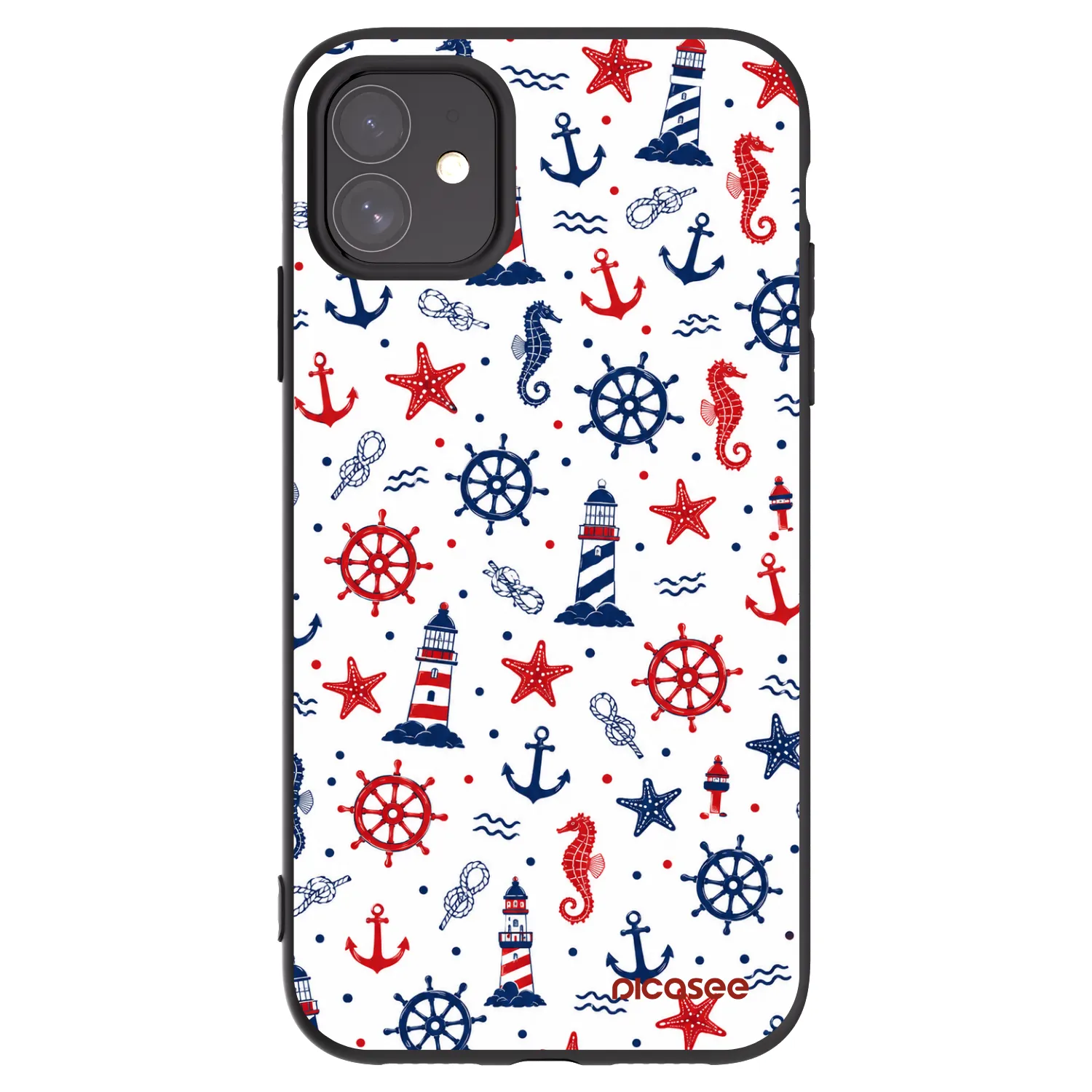 Picasee silikonowe czarne etui na Apple iPhone 11 - Sailor Vibes