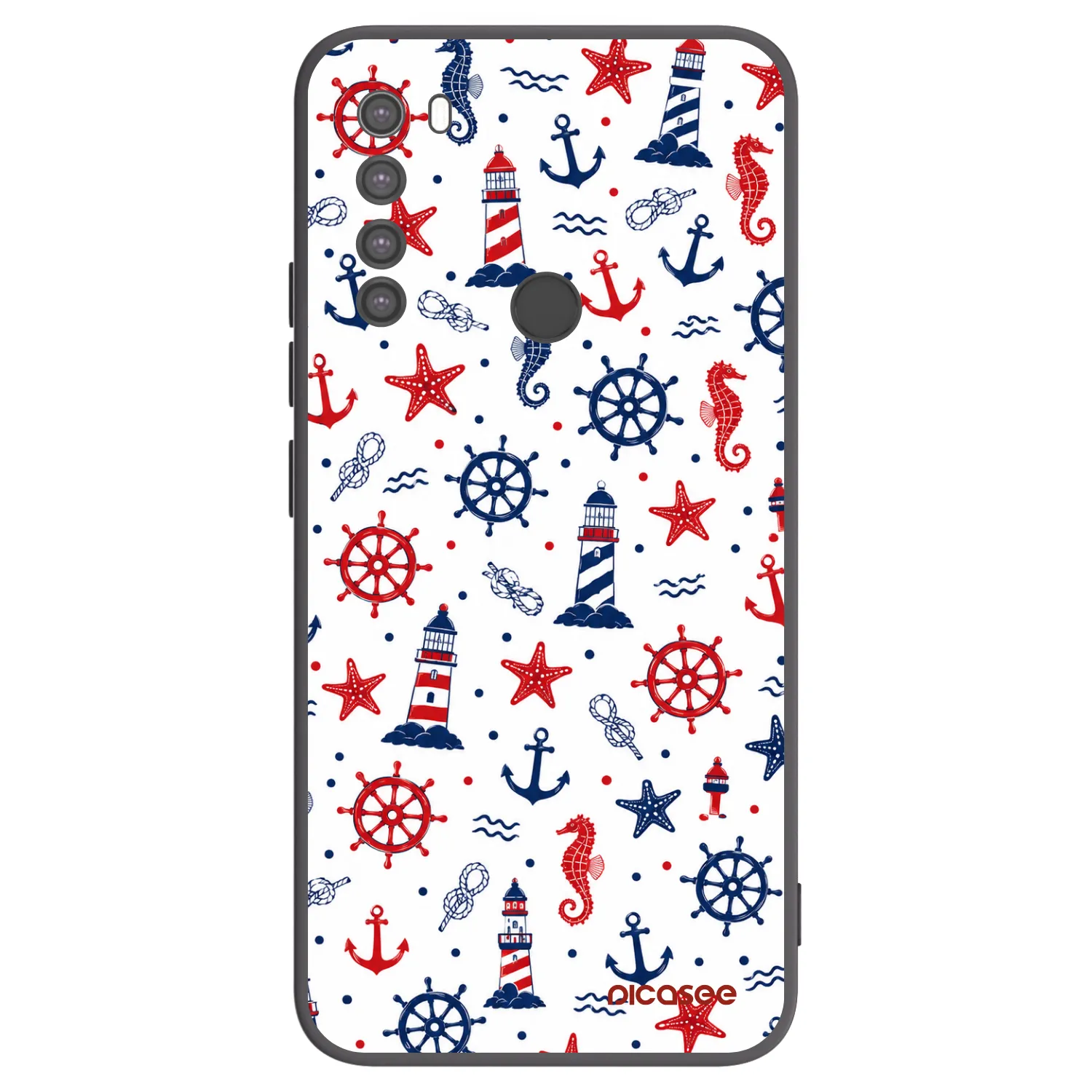 Picasee silikonowe czarne etui na Xiaomi Redmi Note 8 - Sailor Vibes