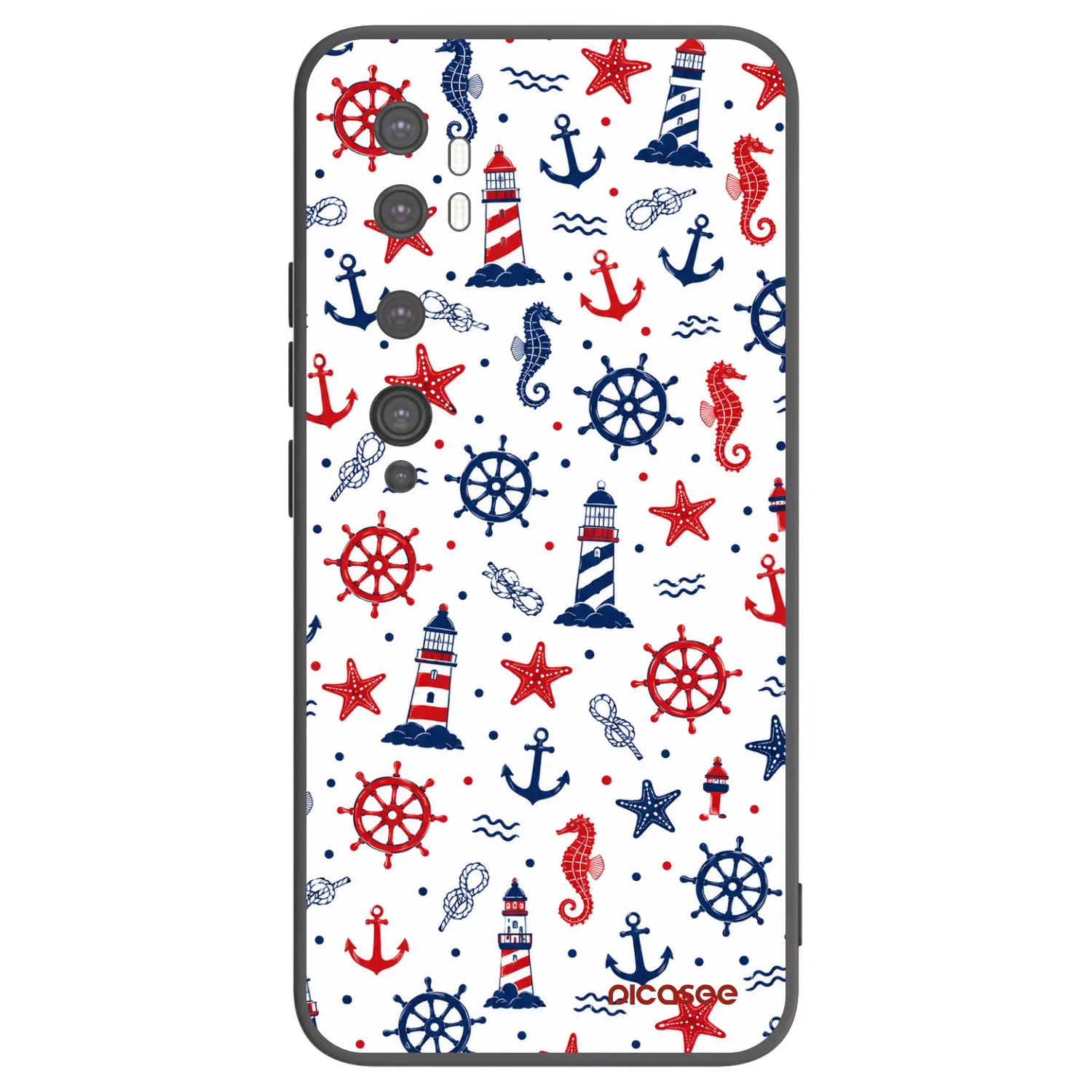 Picasee silikonowe czarne etui na Xiaomi Mi Note 10 (Pro) - Sailor Vibes