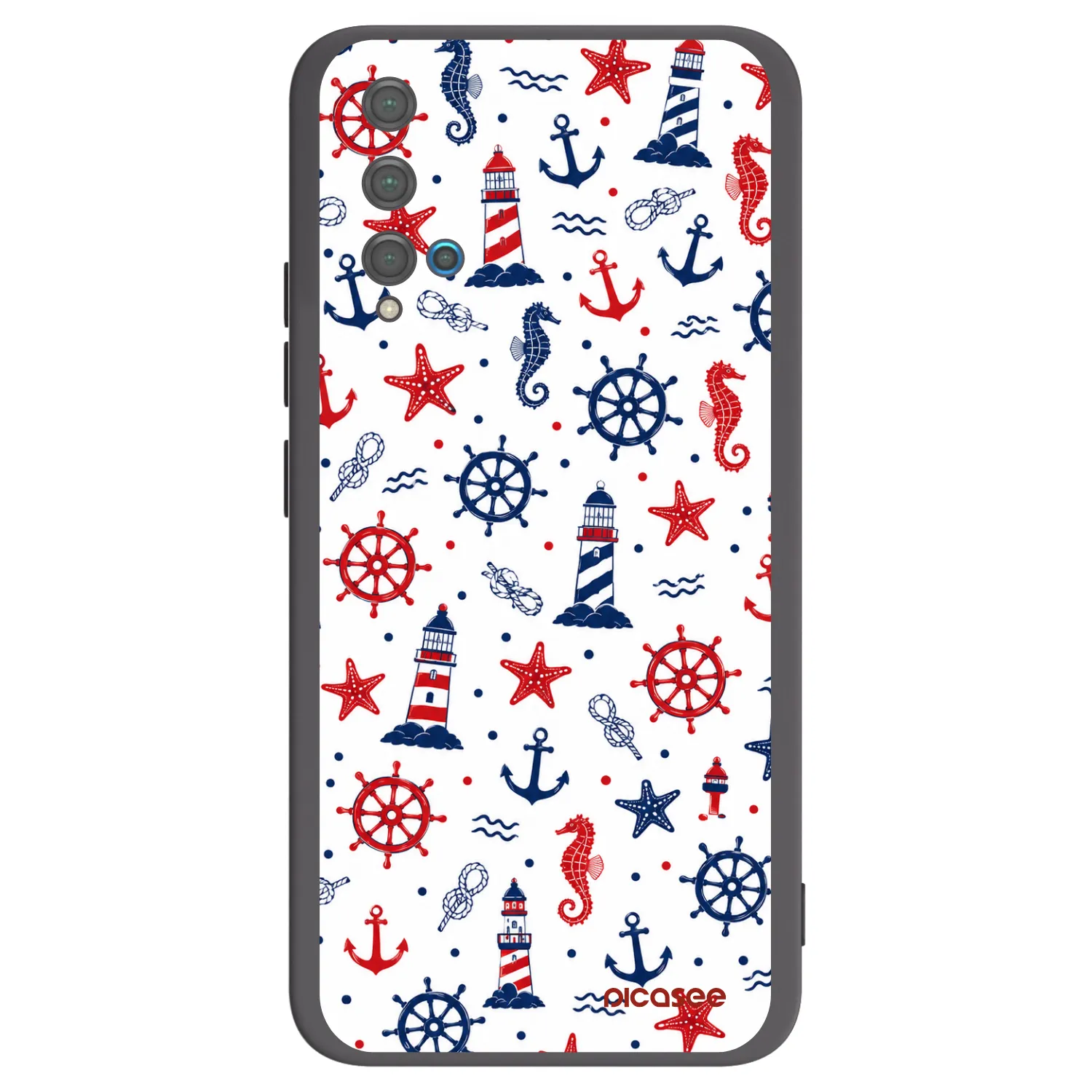 Picasee silikonowe czarne etui na Huawei Nova 5T - Sailor Vibes
