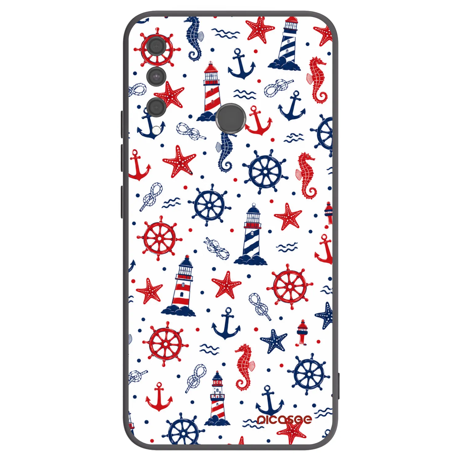 Picasee silikonowe czarne etui na Huawei P40 Lite E - Sailor Vibes