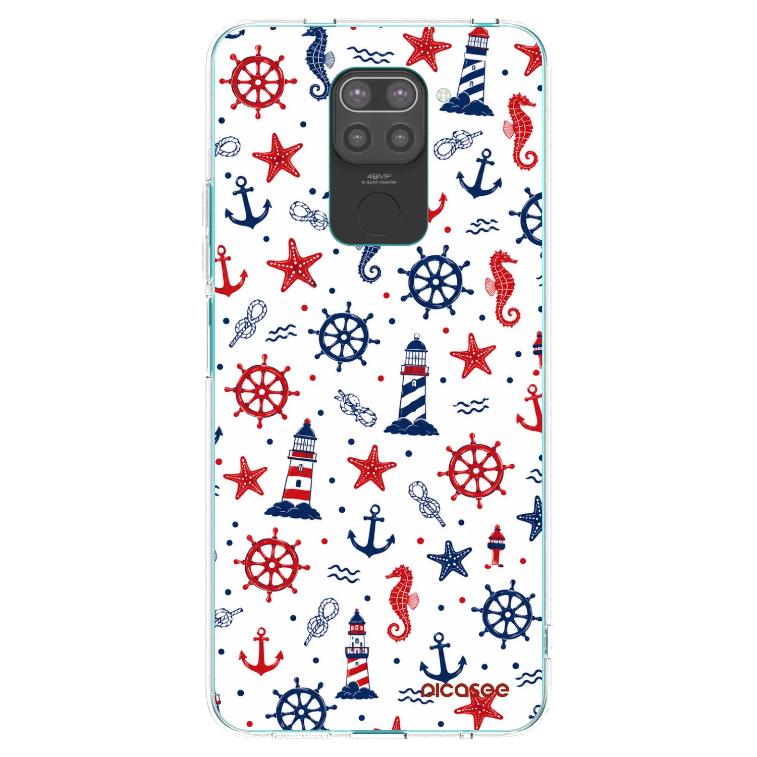 Picasee silikonowe czarne etui na Xiaomi Redmi Note 9 - Sailor Vibes