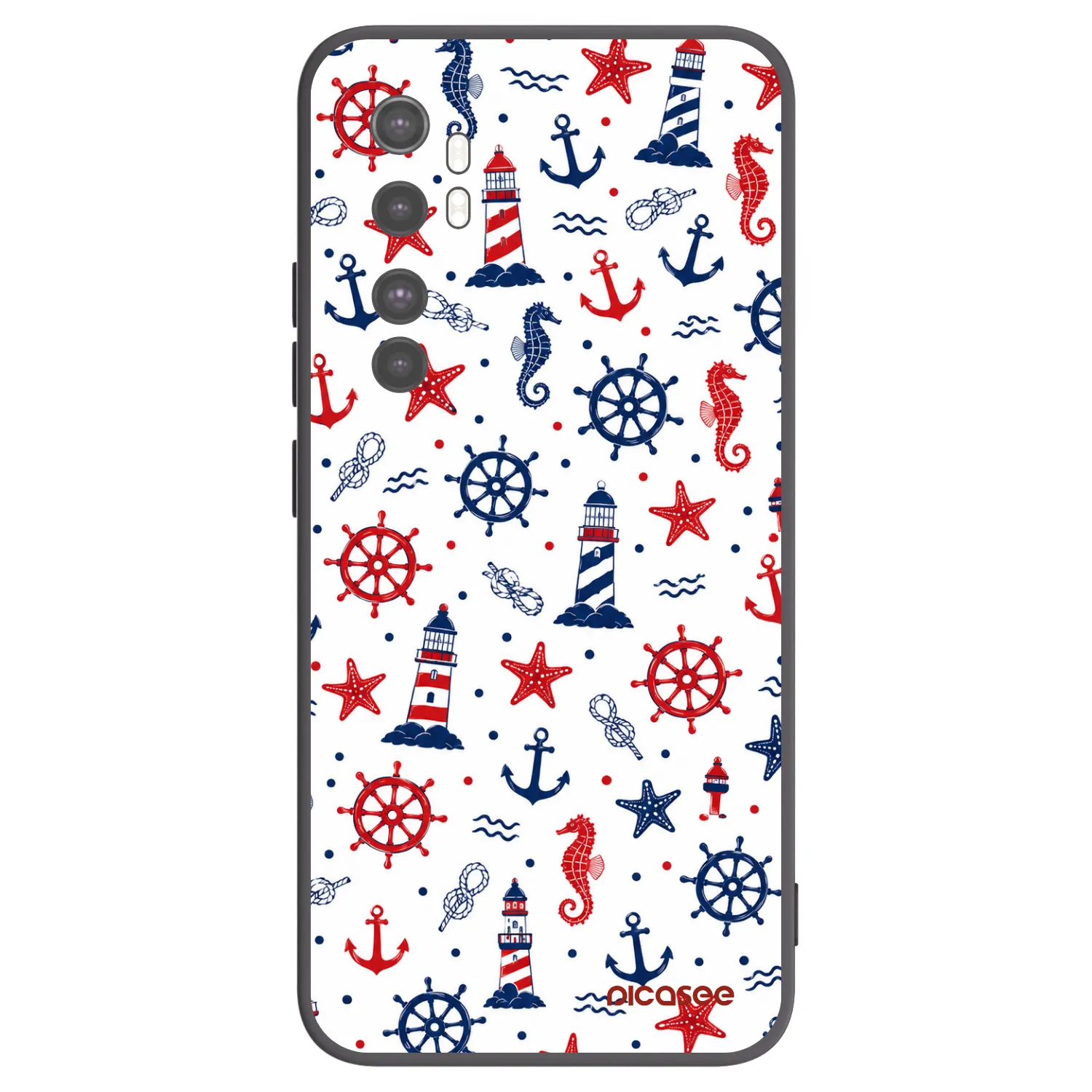 Picasee silikonowe czarne etui na Xiaomi Mi Note 10 Lite - Sailor Vibes