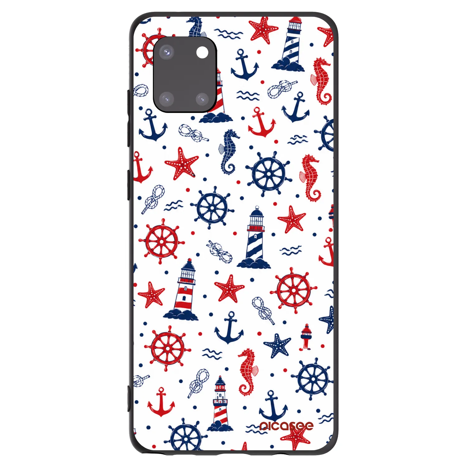 Picasee silikonowe czarne etui na Samsung Galaxy Note 10 Lite N770F - Sailor Vibes