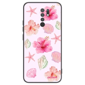 Picasee silikonowe czarne etui na Xiaomi Redmi 9 - Blush Lagoon