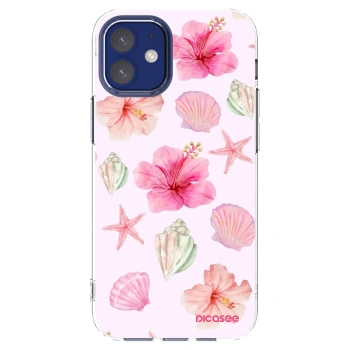 Picasee silikonowe przeźroczyste etui na Apple iPhone 12 mini - Blush Lagoon
