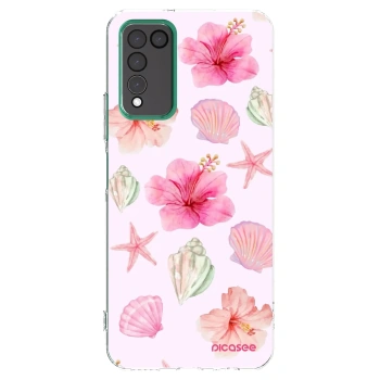 Picasee silikonowe przeźroczyste etui na Honor 10X Lite - Blush Lagoon