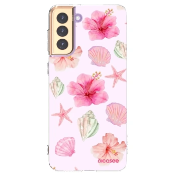 Picasee silikonowe przeźroczyste etui na Samsung Galaxy S21+ 5G G996F - Blush Lagoon