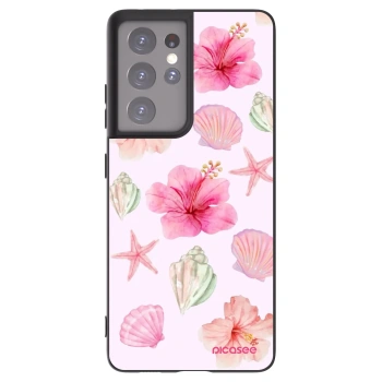 Picasee silikonowe czarne etui na Samsung Galaxy S21 Ultra 5G G998B - Blush Lagoon