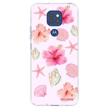 Picasee silikonowe przeźroczyste etui na Motorola Moto G9 Play - Blush Lagoon