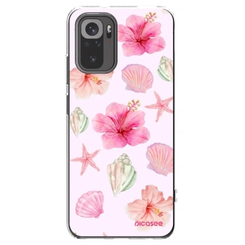 Picasee silikonowe przeźroczyste etui na Xiaomi Redmi Note 10 - Blush Lagoon