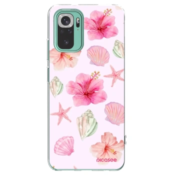 Picasee silikonowe przeźroczyste etui na Xiaomi Redmi Note 10 Pro - Blush Lagoon